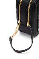 Women's Black Long Strap Printed Shoulder Bag | Derimod Women's Black Long Strap Printed Shoulder Bag | Derimod