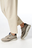 Geox Men's Beige U Spherica Active X1 A - Mes Water Laced Sneaker | Derimod Geox Men's Beige U Spherica Active X1 A - Mes Water Laced Sneaker | Derimod
