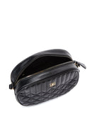 Women's Black Long Strap Quilted Crossbody Bag | Derimod Women's Black Long Strap Quilted Crossbody Bag | Derimod