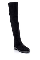 Women's Suede Flat Boots | Derimod Women's Suede Flat Boots | Derimod