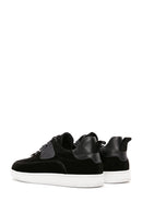 Men's Black Lace-Up Suede Leather Sneaker | Derimod Men's Black Lace-Up Suede Leather Sneaker | Derimod