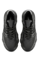 Kadın Siyah Bağcıklı Kalın Tabanlı Sneaker | Derimod Kadın Siyah Bağcıklı Kalın Tabanlı Sneaker | Derimod