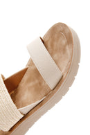 Women's Beige Ankle Elastic Sandals | Derimod Women's Beige Ankle Elastic Sandals | Derimod