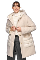 Geox Kadın Krem Calithe Kapüşonlu Kaban | Derimod Geox Kadın Krem Calithe Kapüşonlu Kaban | Derimod