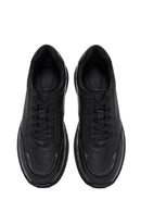 Men's Black Lace-up Leather Sneaker | Derimod Men's Black Lace-up Leather Sneaker | Derimod