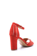 Women's Suede Ankle Strap Heeled Shoes | Derimod Women's Suede Ankle Strap Heeled Shoes | Derimod