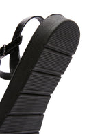 Kadın Siyah Bilekten Bantlı Comfort Sandalet | Derimod Kadın Siyah Bilekten Bantlı Comfort Sandalet | Derimod