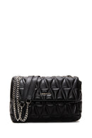 Women's Black Long Strap Quilted Shoulder Bag | Derimod Women's Black Long Strap Quilted Shoulder Bag | Derimod