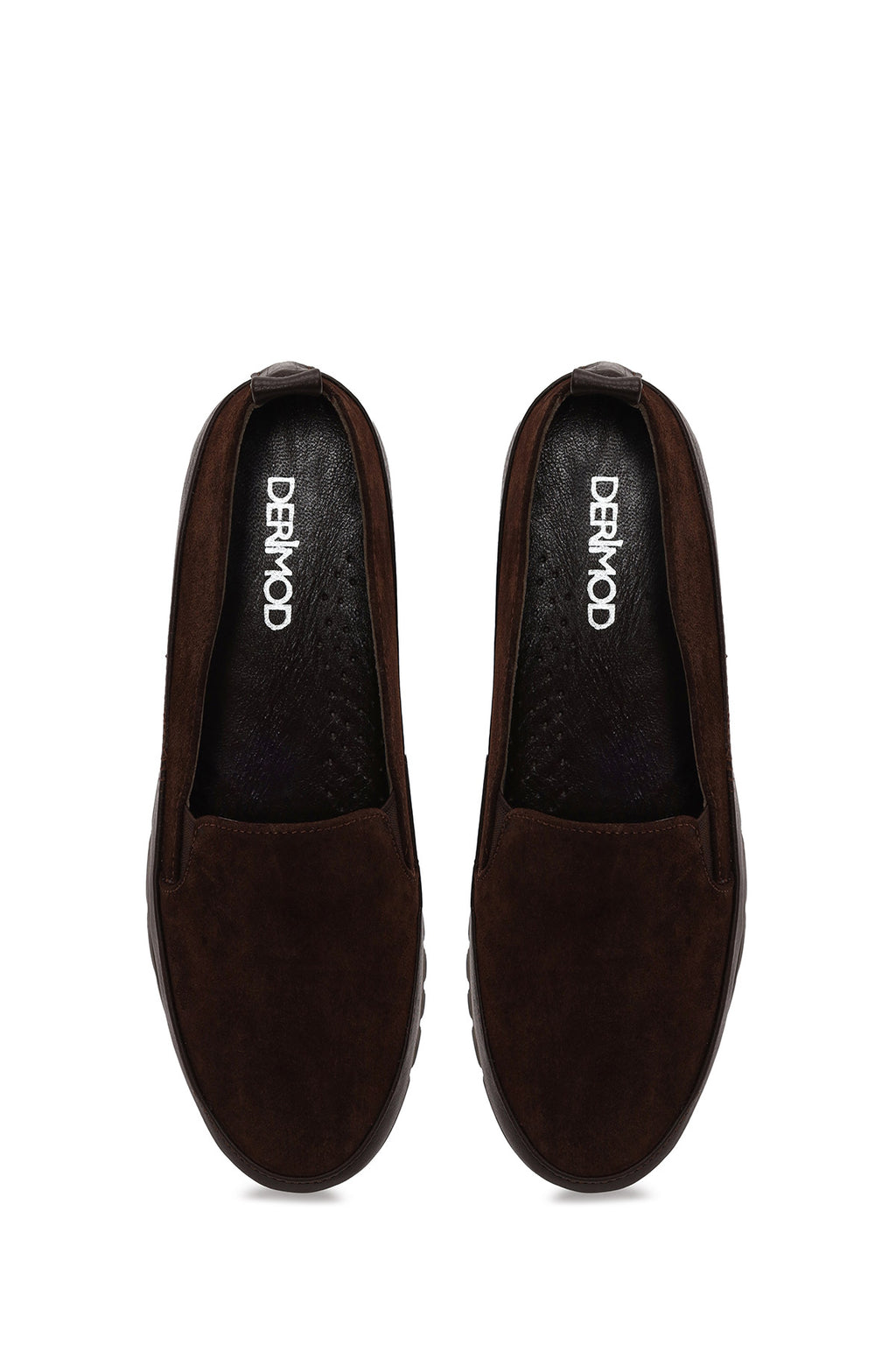 Kadın Kahverengi Süet Deri Konfor Loafer