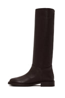 Woman Brown Leather Boots | Derimod Woman Brown Leather Boots | Derimod