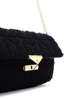 Women's Black Plush Crossbody Bag | Derimod Women's Black Plush Crossbody Bag | Derimod