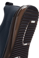 Men's Navy Blue Lace-Up Leather Sneaker | Derimod Men's Navy Blue Lace-Up Leather Sneaker | Derimod