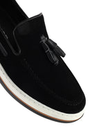 Erkek Siyah Süet Deri Casual Loafer | Derimod Erkek Siyah Süet Deri Casual Loafer | Derimod