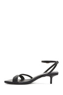 Women's Black Ankle Strap Heeled Patent Leather Sandals | Derimod Women's Black Ankle Strap Heeled Patent Leather Sandals | Derimod