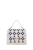 Women's Beige Printed Long Strap Shoulder Bag | Derimod Women's Beige Printed Long Strap Shoulder Bag | Derimod