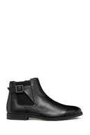 Geox Men's Black U Decio Zippered Leather Boots | Derimod Geox Men's Black U Decio Zippered Leather Boots | Derimod