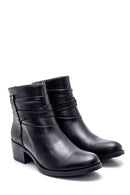 Women's Snake Patterned Mid-Heeled Boots | Derimod Women's Snake Patterned Mid-Heeled Boots | Derimod