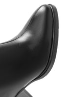 Women's Black Zippered Heeled Boots | Derimod Women's Black Zippered Heeled Boots | Derimod