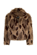 Nevada Kadın Kahverengi Oversize Kürklü Teddy Mont | Derimod Nevada Kadın Kahverengi Oversize Kürklü Teddy Mont | Derimod