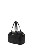 Woman Black Long-Strap Woven Shoulder Bag | Derimod Woman Black Long-Strap Woven Shoulder Bag | Derimod
