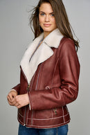 Amanda Kadın Deri Ceket | Derimod Amanda Kadın Deri Ceket | Derimod