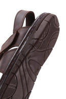 Men's Brown Nubuck Leather Sandals | Derimod Men's Brown Nubuck Leather Sandals | Derimod