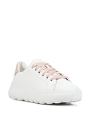 Geox Kadın Beyaz Deri Spherica Ec4.1 Kalın Tabanlı Sneaker | Derimod Geox Kadın Beyaz Deri Spherica Ec4.1 Kalın Tabanlı Sneaker | Derimod