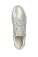 Geox Kadın Gümüş Blomiee Bağcıklı Deri Spor Sneaker | Derimod Geox Kadın Gümüş Blomiee Bağcıklı Deri Spor Sneaker | Derimod