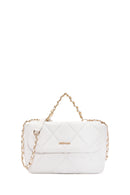 Women's White Long Strap Quilted Shoulder Bag | Derimod Women's White Long Strap Quilted Shoulder Bag | Derimod