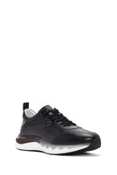 Men's Black Lace-up Leather Sneaker | Derimod Men's Black Lace-up Leather Sneaker | Derimod