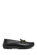 Geox Kadın Siyah Kosmopolis+Grip Toka Detaylı Deri Babet | Derimod Geox Kadın Siyah Kosmopolis+Grip Toka Detaylı Deri Babet | Derimod