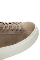 Kadın Vizon Süet Deri Kalın Tabanlı Sneaker | Derimod Kadın Vizon Süet Deri Kalın Tabanlı Sneaker | Derimod