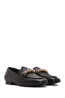 Women's Black Buckle Leather Loafer | Derimod Women's Black Buckle Leather Loafer | Derimod