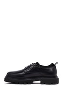 Male Black Lace-Up Thick-Soled Leather Casual Shoes | Derimod Male Black Lace-Up Thick-Soled Leather Casual Shoes | Derimod