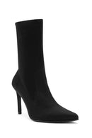 Woman Black Stretch Stiletto Heel Boots | Derimod Woman Black Stretch Stiletto Heel Boots | Derimod