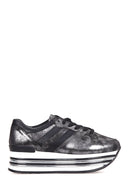 Women's High-Sole Silver Sneaker | Derimod Women's High-Sole Silver Sneaker | Derimod