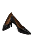 Woman Black Thin-Heeled Patent Leather Leather Stiletto | Derimod Woman Black Thin-Heeled Patent Leather Leather Stiletto | Derimod
