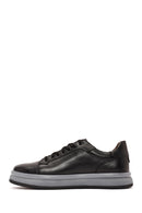 Men's Black Lace-up Leather Sneaker | Derimod Men's Black Lace-up Leather Sneaker | Derimod