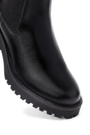 Woman Black Chunky-Heeled Chelsea Boots | Derimod Woman Black Chunky-Heeled Chelsea Boots | Derimod