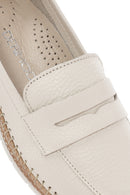 Kadın Bej Deri Comfort Loafer | Derimod Kadın Bej Deri Comfort Loafer | Derimod