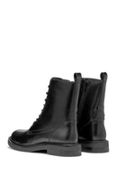 Geox Women's Black Serilda Lace-Up Leather Boots | Derimod Geox Women's Black Serilda Lace-Up Leather Boots | Derimod