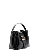 Women's Black Patent Leather Handbag | Derimod Women's Black Patent Leather Handbag | Derimod