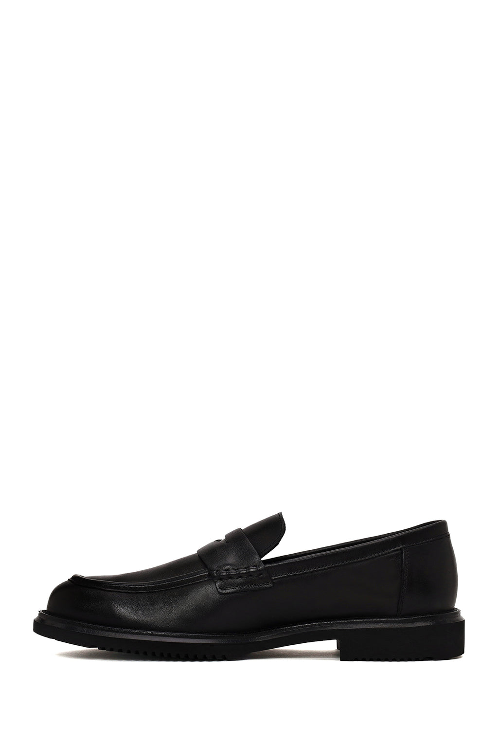 Erkek Siyah Deri Casual Loafer