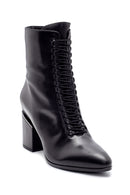 Women's Leather Heel Detailed Boots | Derimod Women's Leather Heel Detailed Boots | Derimod