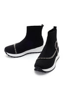 Kadın Siyah Kumaş Bilekli Sneaker | Derimod Kadın Siyah Kumaş Bilekli Sneaker | Derimod
