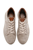 Men's Mink Lace-up Suede Leather Sneaker | Derimod Men's Mink Lace-up Suede Leather Sneaker | Derimod