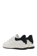 Erkek Beyaz Bağcıklı Deri Sneaker | Derimod Erkek Beyaz Bağcıklı Deri Sneaker | Derimod