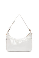 Women's White Long Strap Patent Leather Shoulder Bag | Derimod Women's White Long Strap Patent Leather Shoulder Bag | Derimod