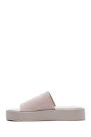 Women's Gray Thick Soled Slippers | Derimod Women's Gray Thick Soled Slippers | Derimod