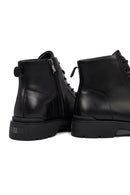 Male Black Zip Closure Leather Casual Boots | Derimod Male Black Zip Closure Leather Casual Boots | Derimod